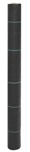 vidaXL Unkrautvlies Schwarz 1x50 m PP