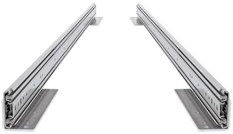 BRASOM Schwerlastauszug Bodenmontage - Auszugsschienen 2 Stück, 1500mm, 250kg, 60 inch, Heavy Duty Schubladen Schienensystem, Kugellager