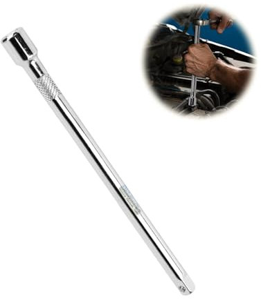 Hugwish extensión carraca 1/2, 1/2 extensión llave vaso 250cm, acero cromo vanadio, prolongador carraca 1/2, alargador carraca 1/2