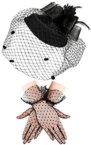 Limtula Vintage Stil Handgemachte Große Schleier Frauen Feder Haar Fascinator Hochzeit Mesh Kurze Handschuhe Für Braut Accessoires