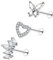 Besyvvin 3er Helix Lippenpiercing Stecker 8mm Chirurgenstahl Silber Piercing Tragus Cartilage Knorpel Stecker Schmetterling Blume