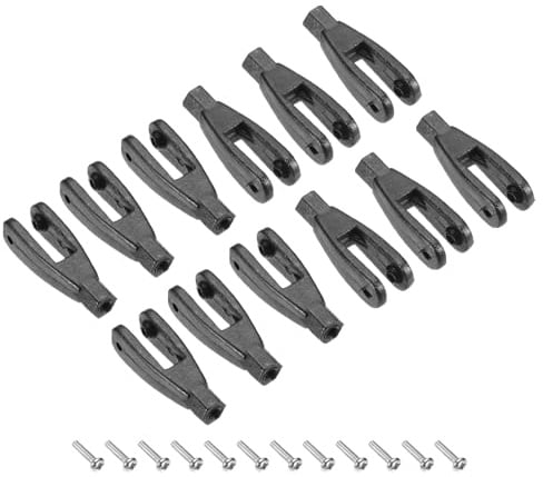 QUARKZMAN 12 Stück Nylon Clevis M2 Gewindeverbindung 2mm Ende Schwarz