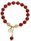 Kleine Herren-Armbanduhr, Edelstein, Wort Fu Glück, Charm, Armreif, Meditation, Dekoration, Feng Shui, Reichtum für Glück, Ga900a-1a9, rot, Einheitsgröße