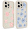 Phoona 2 packs Floral Print Phone Case for iPhone 11 Pro 5,8'', Flower Pattern Aesthetics Design with Cute Full Camera Lens Cover, Soft Shockproof Protective Bumper Funda for Women Girls, 02