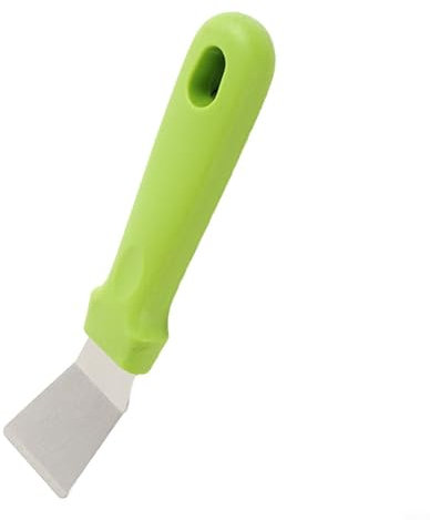 Spatola multiuso per la pulizia della cucina, in acciaio inox, raschietto per la pulizia della piastra, pala per ghiaccio e barbecue, con manico ergonomico, per cucinare in interni ed esterni (D)