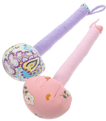 Homoyoyo 2pièces Back Massage Hammer Ergonomic Handheld Wormwood Massager for Muscle Relief with Stylish Color Set