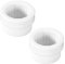 Lot de 2 Stabilisateurs de Mât de Parasol Piscine, Manchon de Support Parapluie en Plastique Adaptateur Fileté Terrasse pour Insert Parapluie de 1 3/4 Pouce (Blanc)