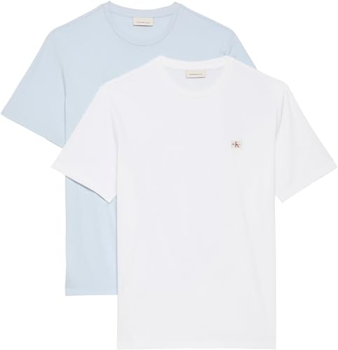 Calvin Klein Herren Ss Badge Tee 2pk Lv04rd248g Tees (2er Pack)