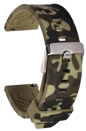 LMINGZE Camo Silikonkautschuk Uhrenarmband Herren Sport Universal Armband 18mm 20mm 22mm Ersatzarmband Zubehör
