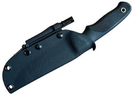 Linder Super Edge 7 Joe Vogel Evo-X ATS 34 Schwarz Survival Spar Set Kydexscheide mit Clip und Feuerstarter