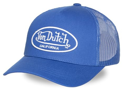 Von Dutch Cap Herren und Damen, Trucker LOFB, Blau B43 | Unisex, Erwachsene 55,5-60cm, Verschluss Strapback, Schweißband, Steifes Mesh, Gebogener Schirm, Streetwear