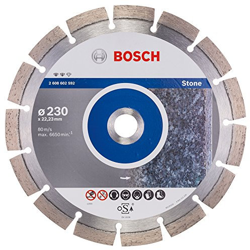 BOSCH Diamanttrennscheibe Expert für Stone, 230 x 22,23 x 2,4 x 12 mm, 2608602592