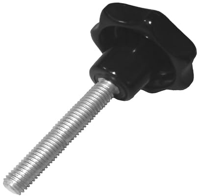 2 x Sterngriffschraube M5 x 30mm DIN6336 A schwarz Ø25