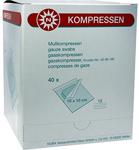 MULLKOMPRESSEN 10x10 cm steril 12fach 40X2 St