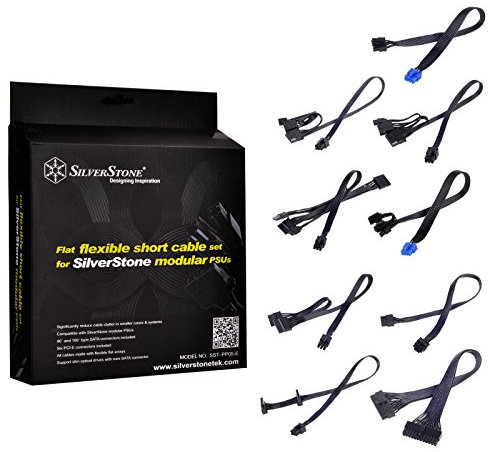 SilverStone SST-PP05-E - Set di cavi corti per alimentatori modulari SilverStone serie Strider