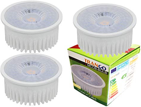 Trango 3er Pack MOCOBSD*3 dimmbar LED Modul Ultra Flach Höhe: 23mm - 3000K warmweiß zum Austauschen GU10 & MR16 Halogen Leuchtmittel für Einbauleuchten, Deckenstrahler, Einbaustrahler, Deckenleuchte