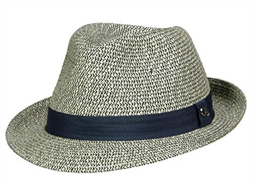 Göttmann Onyx Trilby Hut aus Papierstroh - Blau (50) - 55 cm
