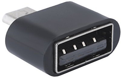Adaptateur Micro OTG USB femelle type A vers micro USB male type B Noir