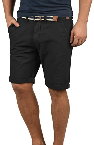 Indicode IDMews Herren Chino Shorts Bermuda Kurze Hose, S, Black (999)