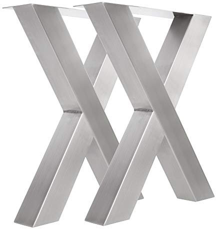 Tischgestell Edelstahl TUX 100x100 790 Kufen Tischuntergestell 800, 2 Stk
