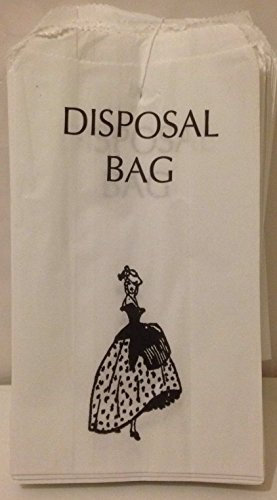 Bolsas sanitarias de papel, paquete de 100 unidades, bolsas de eliminación ecológicas para baños de invitados, hoteles y baños