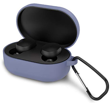 GeeRic Kompatibel für Xiaomi Mi True Wireless Earbuds Silikon Hülle(LED an Sichtbar),2-in-1 Case Kompatibel Mit Mi True Wireless Earbuds Schutzhüllen