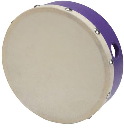 Tamburin Handtrommel Tambourin aus Holz, Musikinstrument für Kinder D: 15 cm aus Holz - 3835