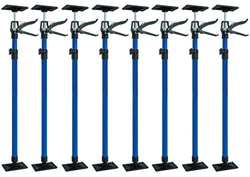 8x Deckenstütze 115-290cm bis 30 kg stufenlos verstellbar Montagestütze | Aus Stahl Schnellspannstütze Baustützen Türspanner Einhandstütze Teleskopstange Zargenspanner