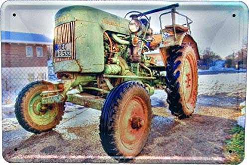 Tin Sign Blechschild 20x30 Traktor Bulldog Dieselross Fendt Landwirtschaft Zugmaschine Schlepper Oldtimer Bauernhof