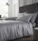 Catherine Lansfield Seidig weicher Satin Bettbezug-Set, Polyester, Silber, Einzelbett