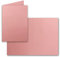 25x Faltkarten DIN A6, Altrosa (Rosa) - 10,5 x 14,8 cm - Blanko Doppelkarten für Einladungen, Grußkarten