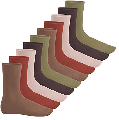 Footstar EVERYDAY! 10 PAAR Damen Herren Socken - Herbstfarben 39-42