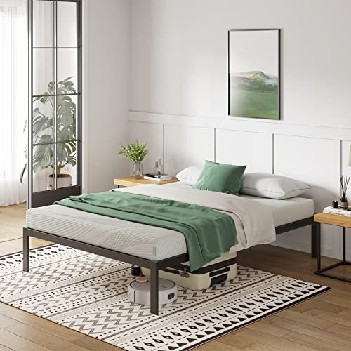 Novilla Bettgestell Metallbett Metallrahmenbett mit Lattenrost Bettgestell Für Erwachsene Kinder Jugendliche 90x200 cm Schwarz