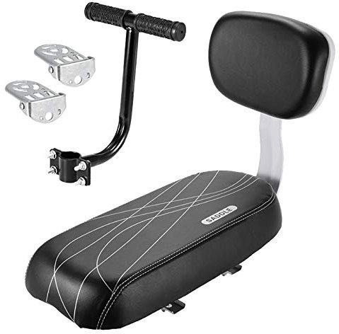 Onmancy Coussin de siège de vélo RüCk pour accoudoir et pied de vélo - Siège de vélo - Sécurité enfant - Coussin d'accoudoir - Main courante - Pédales Noir