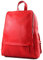modamoda de T138 Damen Leder Rucksack Handtasche handmade in Italy, Farbe:Rot2021