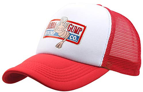 Danlai Unisex Truck Baseball Mesh Cap Einstellbare Snapback Bubba Gump Baseballkappe Shrimp Gestickte Hüte Rot