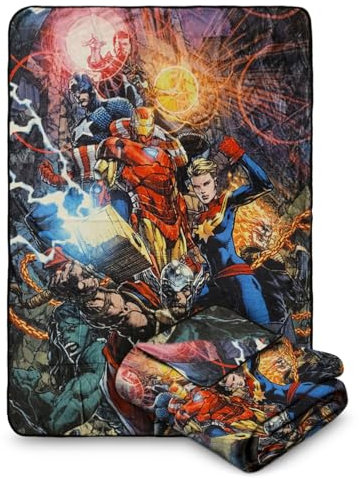 Marvel Avengers Fleece Softest Throw Blanket| Measures 60 x 45 Inches