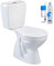 WC sur pied avec réservoir en céramique et abattant WC Softclose, fond vertical
