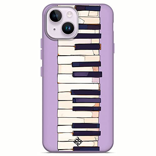 Movilshop Custodia Silicone Morbido [ iPhone 14] Lilla [ Piano] Cover Liquida Case Antiurto