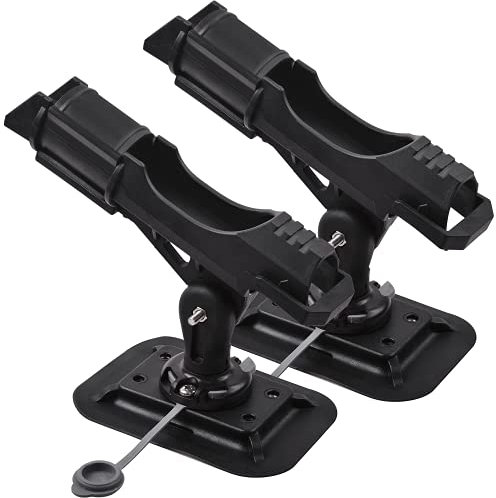 Fishing Rod Holder for Boat 360° Adjustable Boat Rod Holder Racks Clamp on Fish Pole Holders Stand Rack for Boats Kayak Canoe Raft Accessories