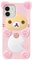 IAIYOXI 3D Cute Cartoon Bear Phone Case for iPhone 12 - Fashionable and Stylish - Funny Pink Bear Design - Soft TPU Protective Case - Kawaii Silicone Cover for Women, Girls, and Kids