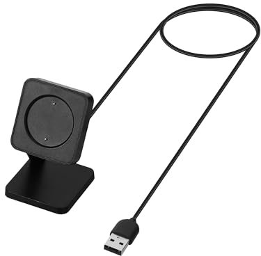 kwmobile USB Ladegerät kompatibel mit Huami Amazfit GTS 4 / GTR 4 / GTR 4 Pro - USB Kabel Charger Stand - Smart Watch Ladestation - Docking Station - Ladekabel mit Standfunktion