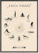 JUNOMI® Yoga Poster DIN A2 | Yoga Zubehör für Studios und Übungen Zuhause, Boho Deko, Yoga Deko, Yoga Übungen, Meditation | mit Rahmen Schwarz