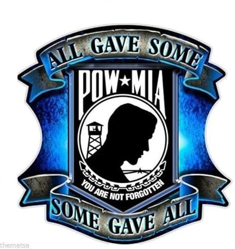 WildeBabsKLBT 11cm Hochwertiger Auto-Aufkleber Sticker Decal Autoaufkleber Aufkleber-Folie Wetterfest All Gave Some Some Gave All Pow Mia F2080