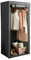 HOMELOX Portable Wardrobe Single Canvas Wardrobe Cupboard Clothes Storage Organizer with Hanging Rail Foldable Closet for Clothes, Bags, Toys, Shoes,