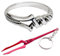 COSNOBLE Spear of Longinus Ring Cosplay Anime Requisiten Schlüsselanhänger Kostüm Zubehör, Silberfarben und Rot, Large