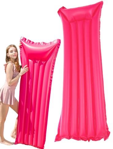 Derwrtup Inflatable Sun Pool Lounge Float - Folding Lounge Chair - 190x70 cm Wasser Schwimmmatte Luftmatratze Strandmatte Poolliege Wasserliege for Adults, Water