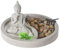 Murago - Buddha Figur Zen Garten Set - Sand Deko Steine selber Machen DIY Mini Feng Shui Garten Teller Badezimmer Wellness Dekoration Grau