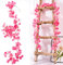 Prampe 2 PCS Ghirlanda Fiori Artificiali, 135 Fiori Ghirlanda di Fiori di Ciliegio, 1,8M Fiori di Ciliegio Finti, Finte Rose Scuro Fiori Ghirlanda in Seta per Matrimoni Feste Giardini Stanze Decor