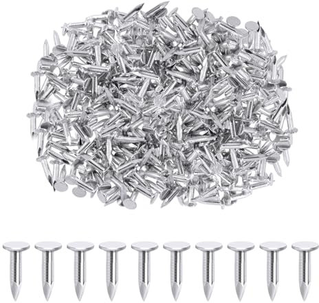 Rustark 300Pcs 3/4 Inch 20mm Galvanized Roofing Felt Nails Asphalt Nails Slating Nails Cement Siding Nails for Roof Repair, Asphalt Tile, Landscaping
